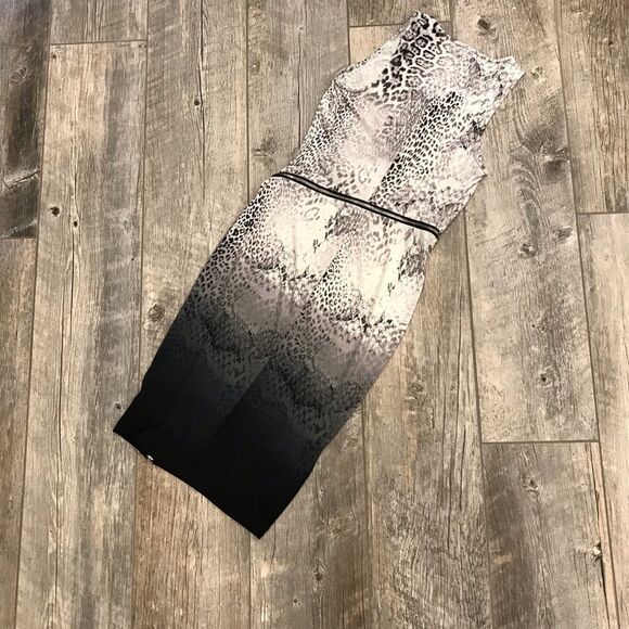 Animal print sleeveless fitted knee length dress - Picture 4 of 12